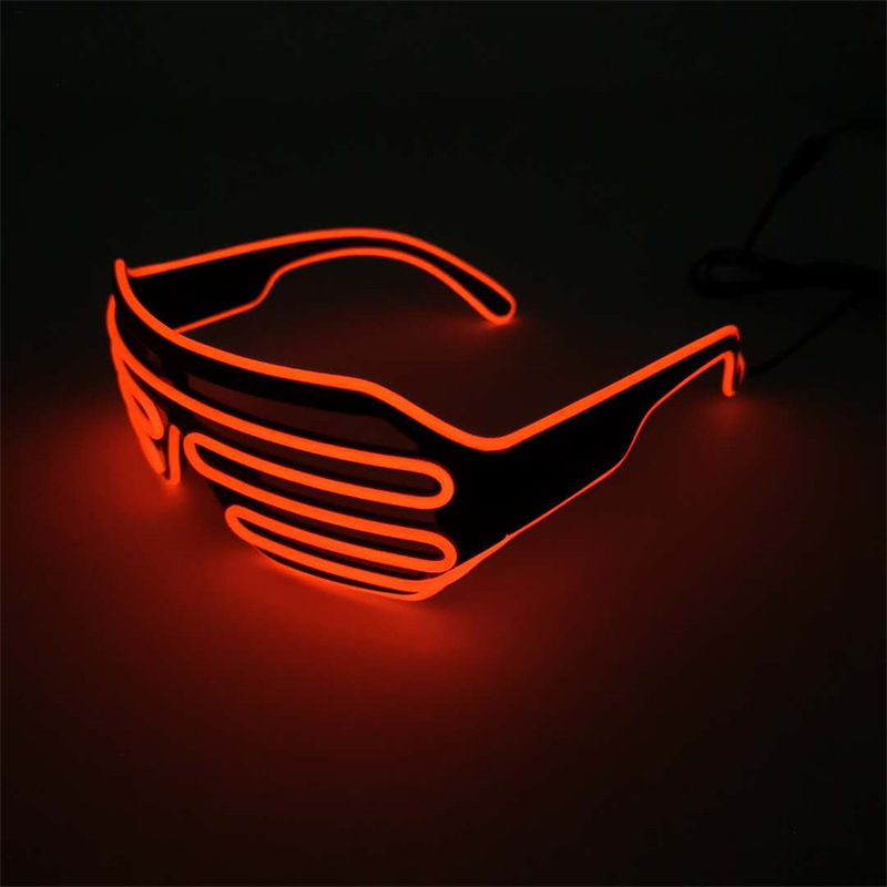 Gafas luminosas EL explosivas, accesorios de baile fluorescentes, artefactos de fiesta, persianas, gafas luminosas, suministros fluorescentes para fiestas de baile