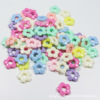 Plastic beads, 19×5mm, flowered