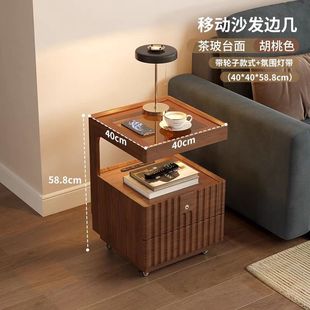 Solid Wood Bedside Table, Simple and Modern Home Bedroom, Locker with Lock, Small Bedside Storage Rack, Simple Storage