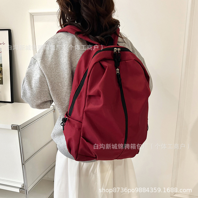 고등학생 Schoolbag 여성 Ins 유행 브랜드 여행 가방 일본 대학생 간단한 컴퓨터 배낭 청소년 배낭