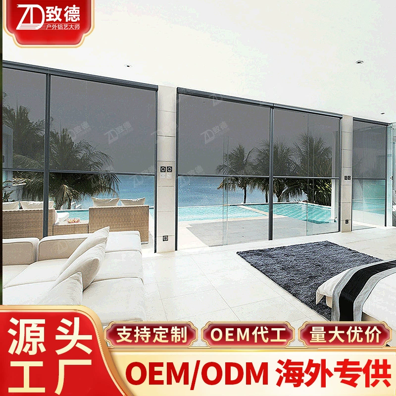 Электрические рольставни противомоскитные экраны Современная открытая умная фабрика солнечная комната, дождевая вентиляция и водонепроницаемая крышка Гуанчжоу