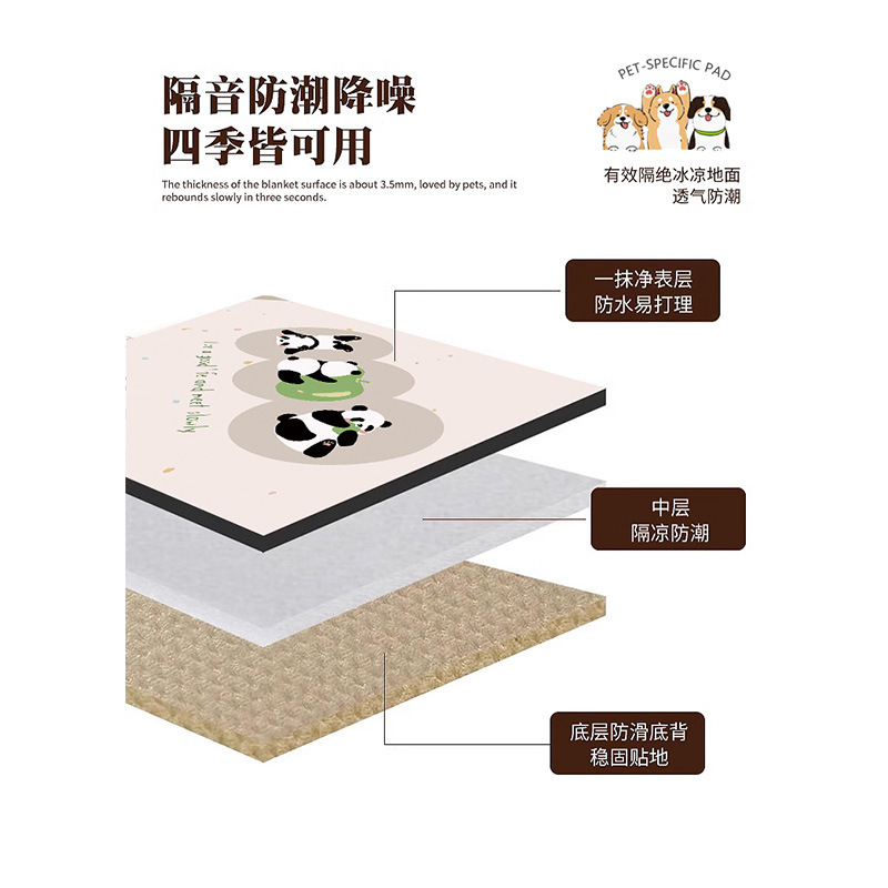 防滑狗笼垫宠物地垫防水防尿狗狗猫咪餐垫子pvc养狗专用围栏地毯|undefined