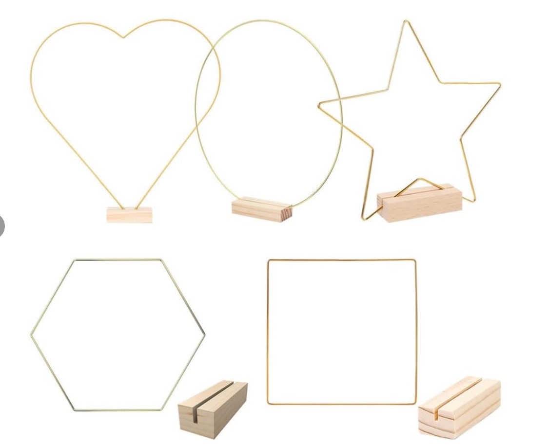 Cross-border especial Garland anillo de hierro DIY Dream Catcher decoración de hierro redondo en forma de corazón Luna anillo de hierro mesa de comedor Decoración