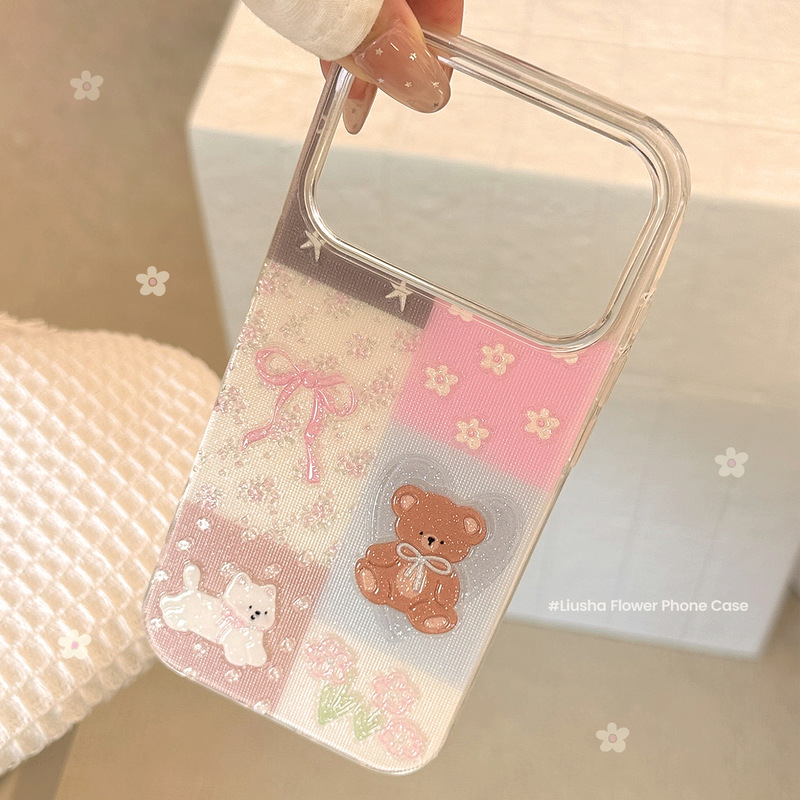 Cute Flower Glitter Powder Suitable for Apple 18 Phone Case iPhone 17Pm Stylish 13 High Aesthetic Value 14 Anti-Drop 16 Cute Flower Glitter Powder Suitable for Apple 18 Phone Case iPhone 17Pm Stylish 13 High Aesthetic Value 14 Anti-Drop 16