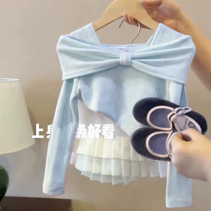 Набор, девочки, универсальная pleated skirt для детей, корейский стиль, западный стиль