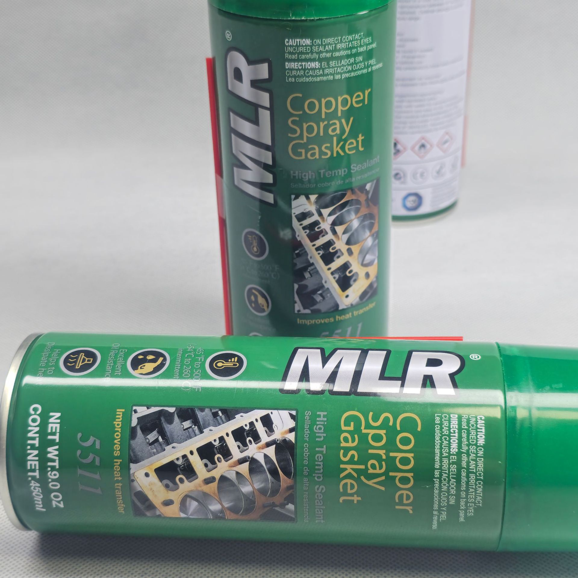 Mlr Spray-Type High-Temperature Resistant Metal Copper Gasket Sealant Spray Copper Glue 5511 450ml