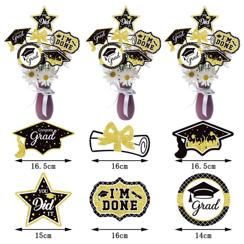 アマゾン卒業シーズンパーティー花瓶装飾カードインサート 卒業同窓会雰囲気装飾インサート|undefined