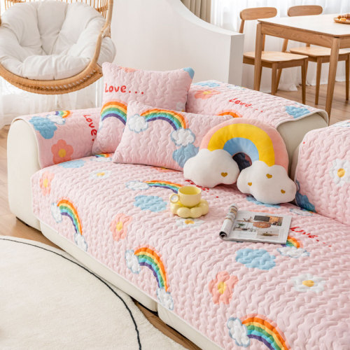 Hot-selling small fresh sofa cushion anti-slip autumn and winter cute simple Nordic whole package living room factory direct sales agency 