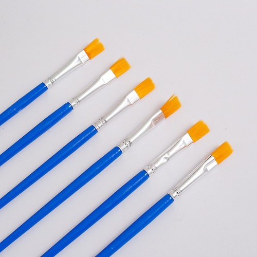 Blue Rod Nylon Hair Plastic Digital Oil Painting Outline Pen Watercolor Acrylic Painting Art Supplies Direct Supply Wholesale