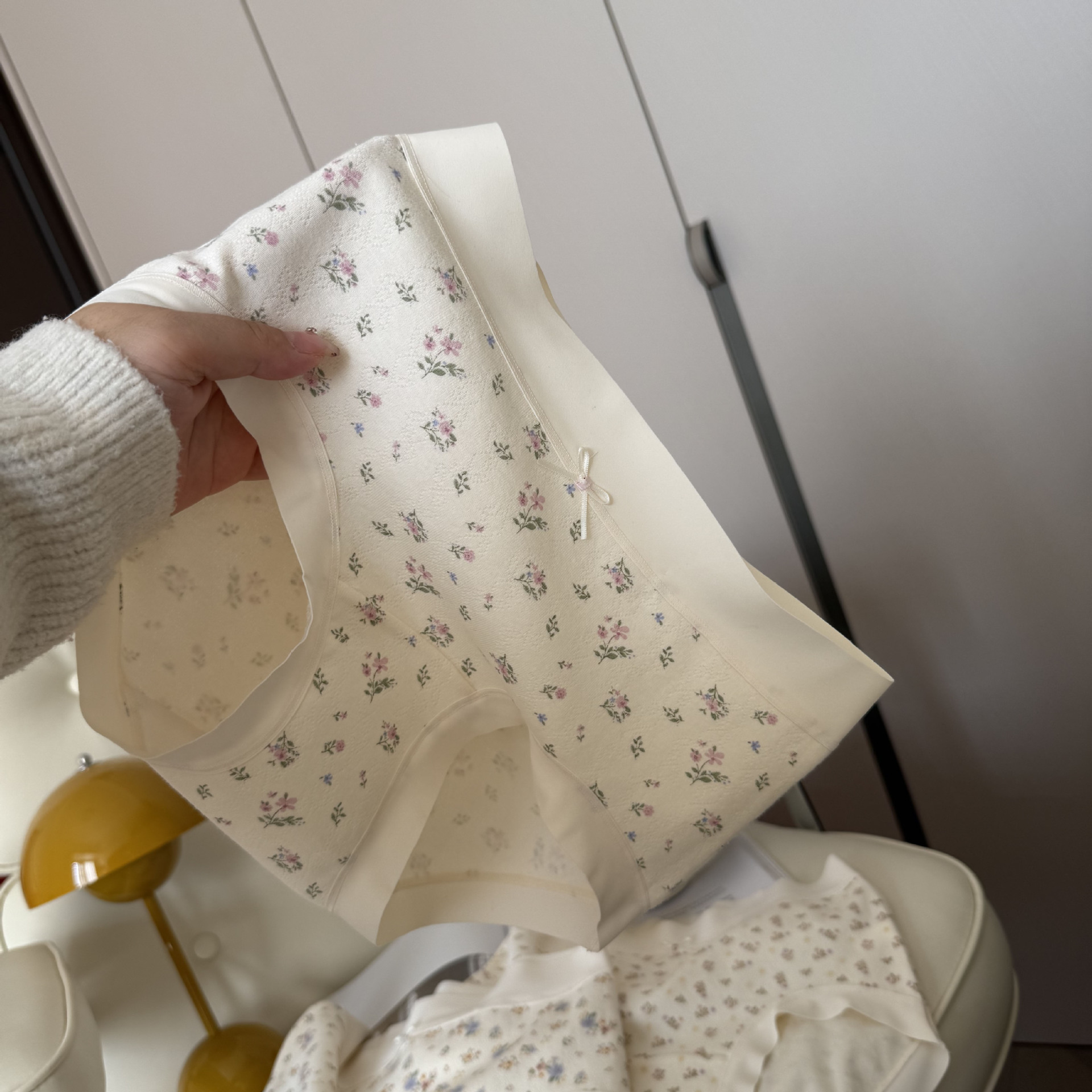 8930莫奈花园甜美日系碎花蝴蝶结软糯A类婴儿棉舒适少女中腰内裤