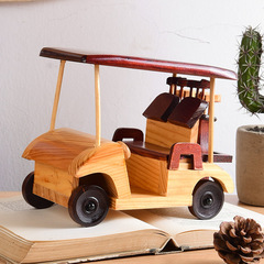 European retro classic car ornaments, creative home desktop train models, decorative motorcycle wood products wholesale