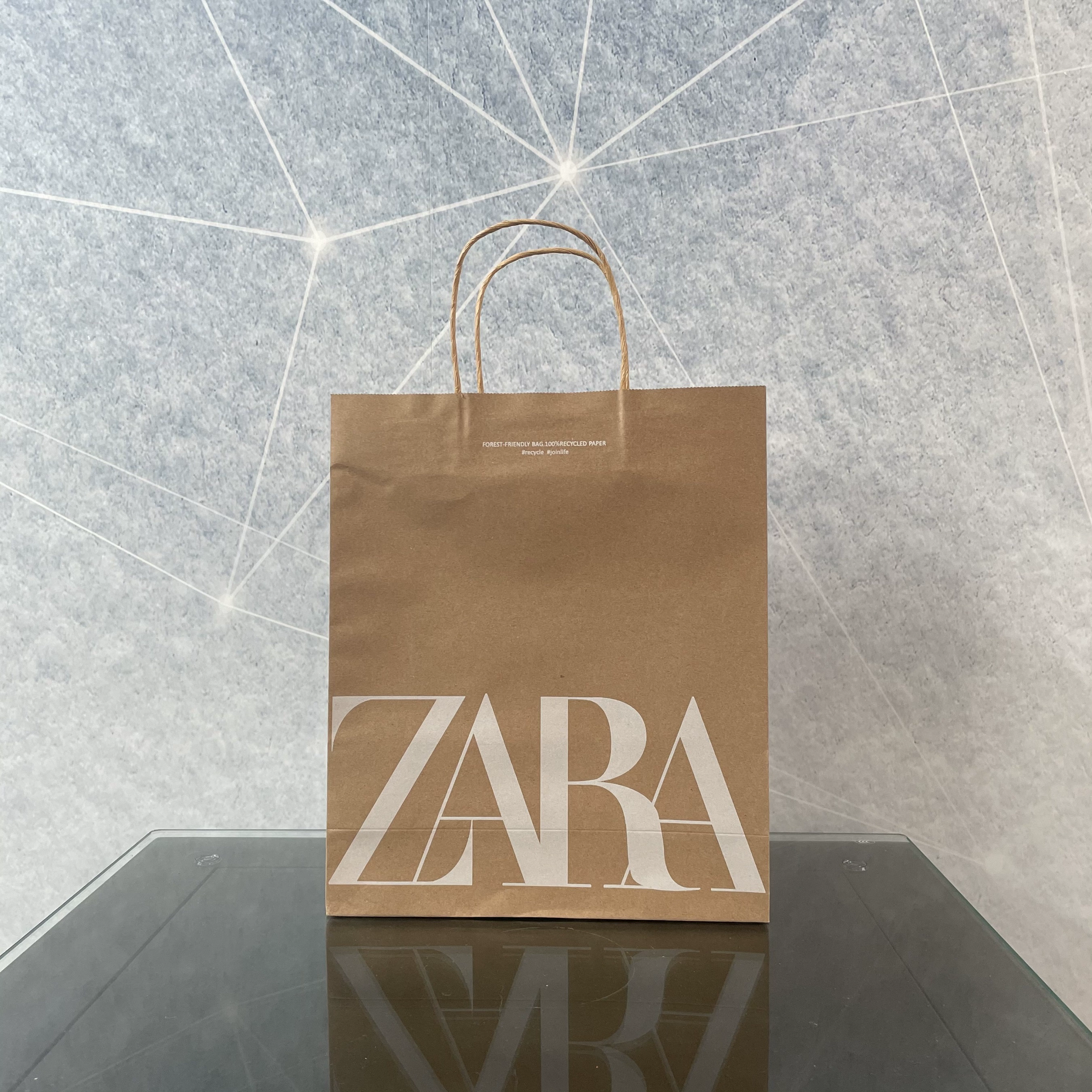 Папка-картона ZARA для покупок, подарочная сумка большая, средняя и маленькая, крафт-бумага по умолчанию
