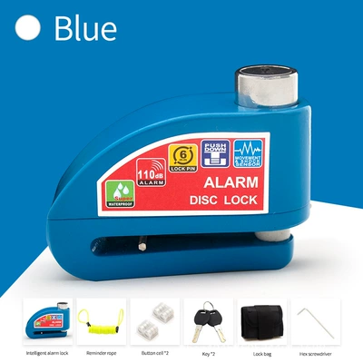 intelligent anti-theft cross-border, Motorcycle Lock - blue
