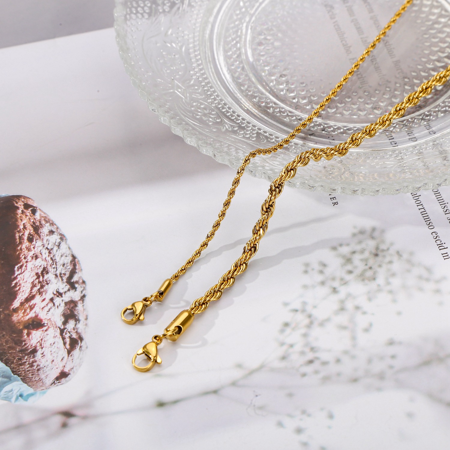 PVD Coated Gold Plating Process Real Gold Plated 18K Gold Solid Color 316 Stainless Steel  Hip-Hop Retro Waterproof Non Tarnish 316 Stainless Steel  Bracelets