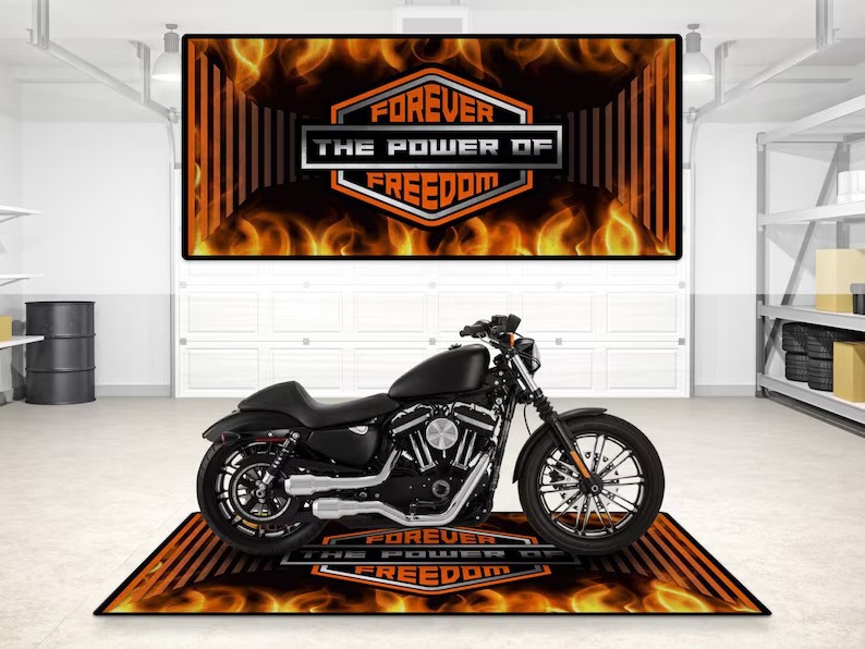 Cross-Border Motorcycle and Motorcycle Special Display Carpet Floor Mats Are Stain-Resistant and Easy to Care for Household Bedside Blankets Ready for Wholesale