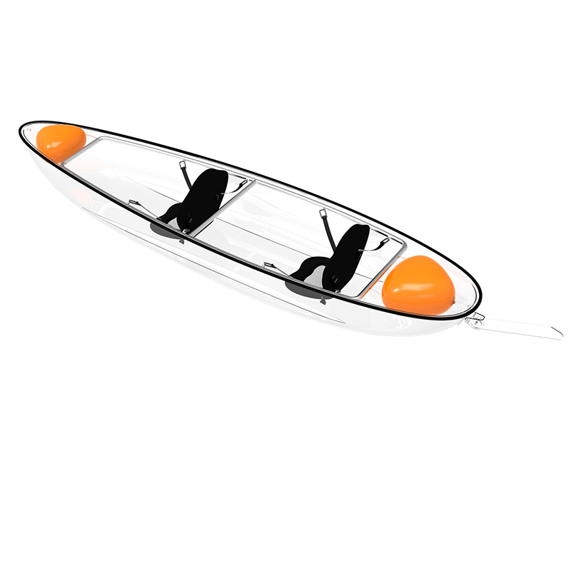 Fully Transparent Glass Boat, Transparent Kayak, Cross-Border Amazon Exclusive Waterproof Transparent Boat Wholesale