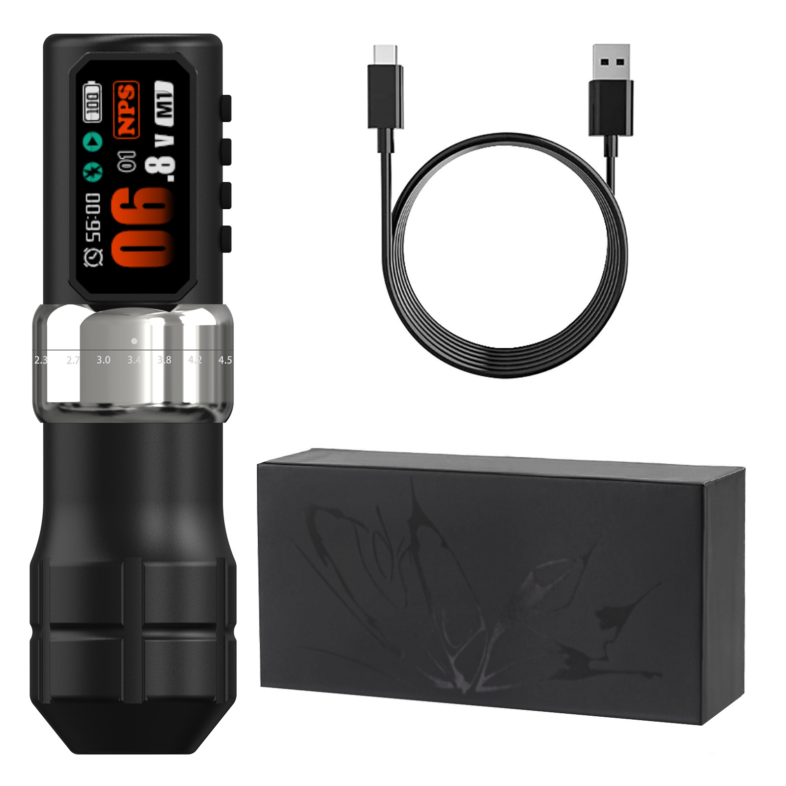 블랙 실버 반지