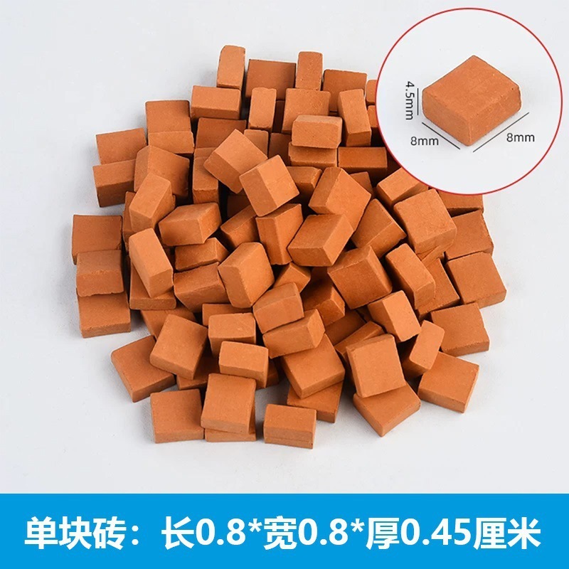 Construcción de bloques de ladrillo de pared de cemento para construir una casa mini juguete para niños albañil casa bricolaje hechos a mano ladrillos rojos