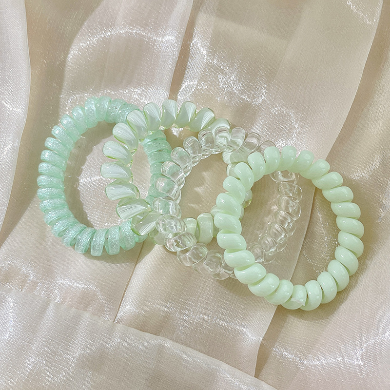 Línea telefónica bucle de cabello para mujeres 2025 nuevo alto valor facial de cabello de alta calidad cuerdas de cabello de banda de goma cuerdas de cuero al por mayor