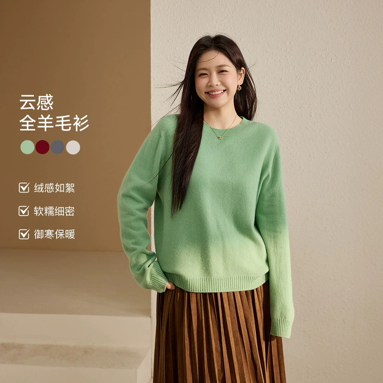 [Black Label Seamless One-Piece 100% Wool] Мягкий и не вызывающий раздражения свитер, элегантная женская одежда больших размеров для полных женщин, новый зимний стиль.