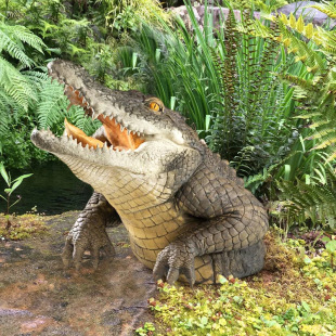 Cross-border Garden Decorations Simulation Shark Head Crocodile Ornaments Home Garden Shark Head Pond Design A22