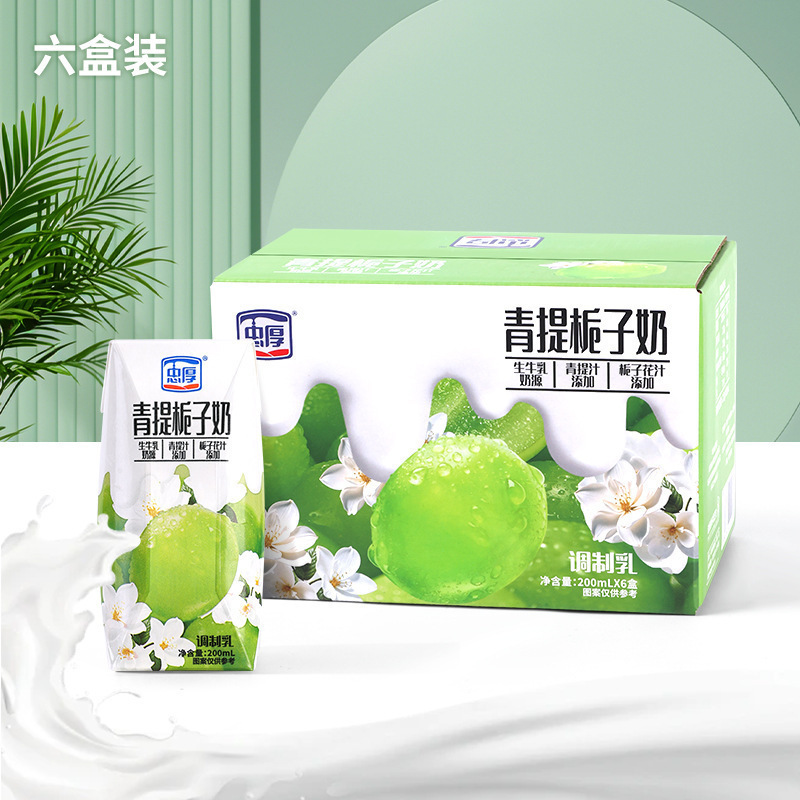 忠厚青提栀子牛奶整箱儿童营养早餐奶饮品/盒酸性乳饮料|undefined
