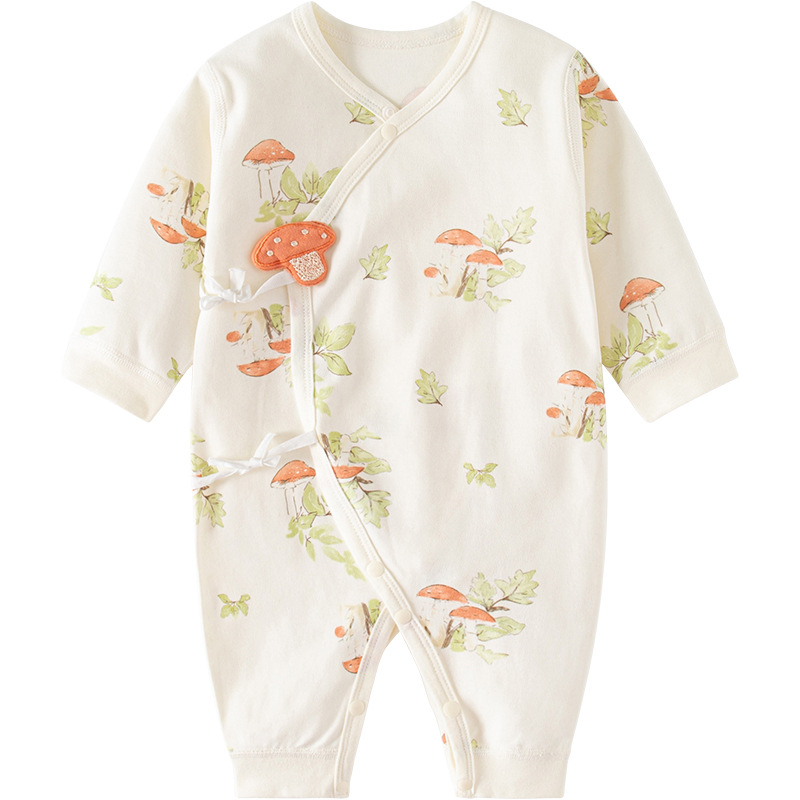 Ropa de bebé recién nacido primavera y otoño nacido algodón 0 delgado marzo monje bottom harpa recién nacido bata bata