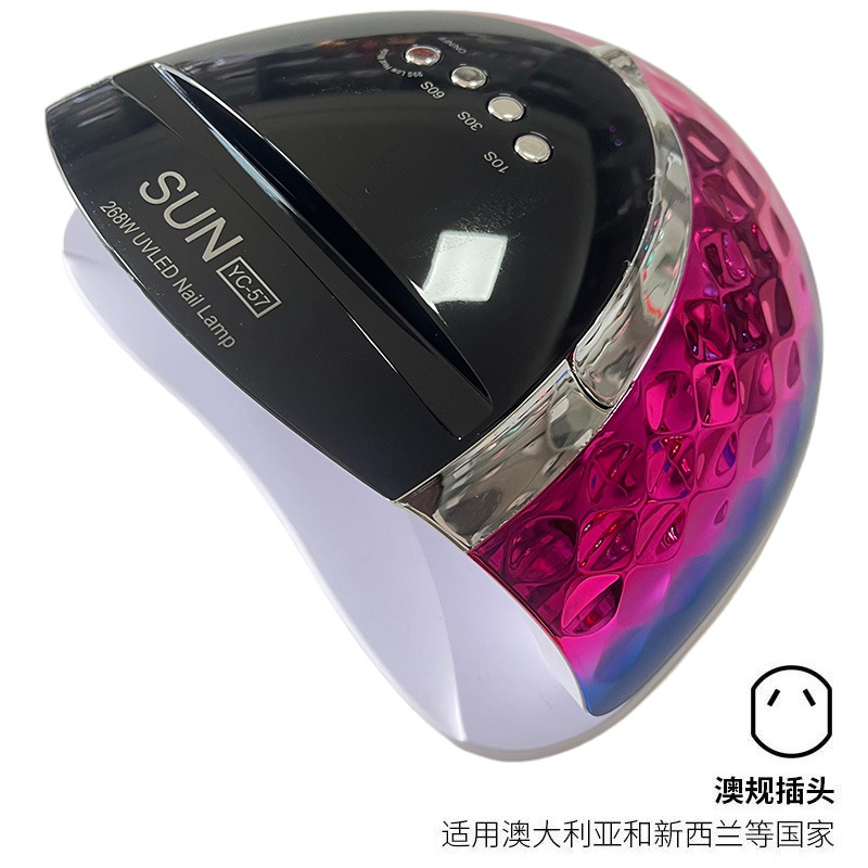Lámpara de manicura de almacenamiento 268W de alta potencia UV + LED doble fuente de luz pegamento de manicura luz fototerapia inteligente transfronteriza