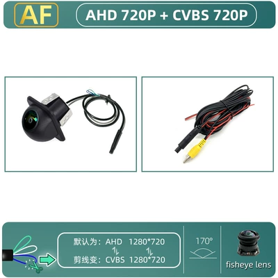 Vehicle camera — Bmw Plug-In Universal Car - complete-set-with-english-neutral-packaging-little-straw-hat-three-cut-ahd720pcvbs