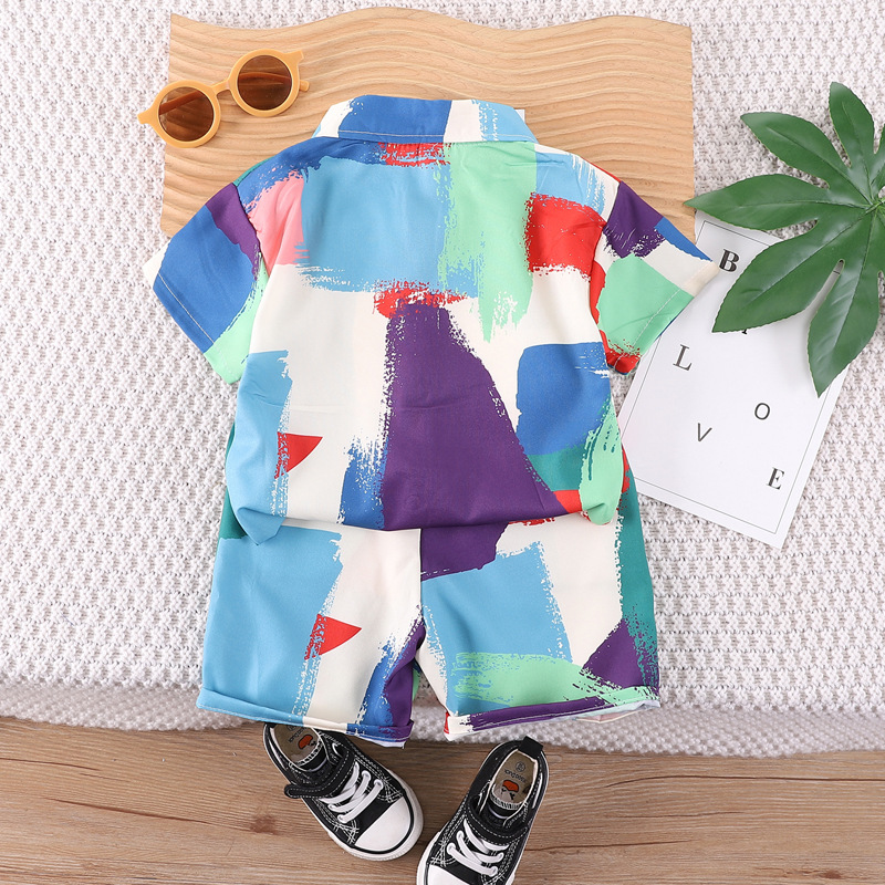 Ensemble Tenue Été Garçon T-shirt Et Short Pour Tout-petits_voghion.com