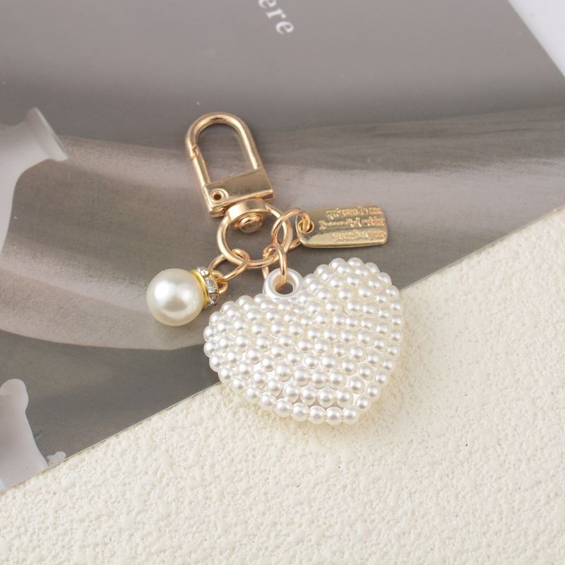 1 Piece Quantity Simple Style Classic Style Heart Shape Ball Zinc Alloy Unisex Bag Pendant Keychain