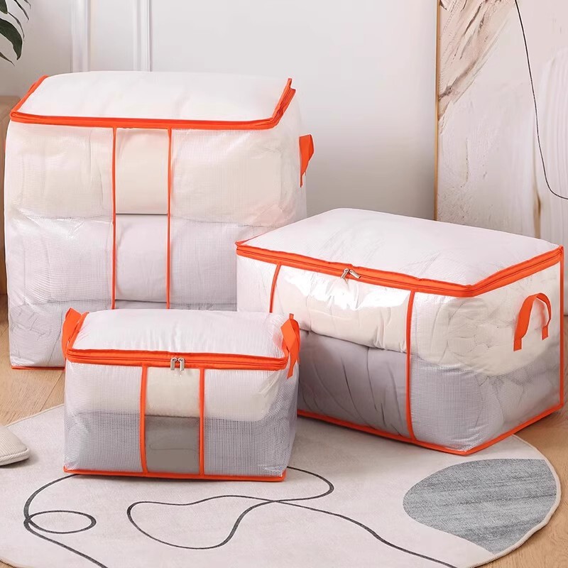 Mesh Transparent Quilt Storage Bag Large Capacity Luggage Moving Packing Bag Clothing Quilt Organizing Bag Moisture-Proof Bag Mesh Transparent Quilt Storage Bag Large Capacity Luggage Moving Packing Bag Clothing Quilt Organizing Bag Moisture-Proof Bag