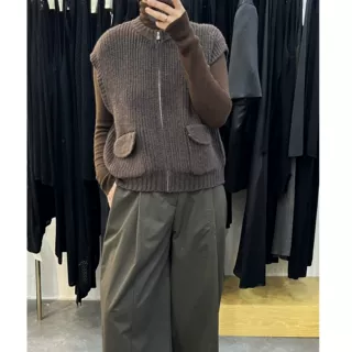 跑量~自制小众口袋马甲女 加厚复古休闲外穿文艺温柔韩系秋短外套