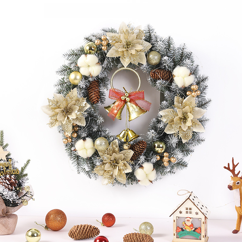Nueva decoración de Navidad guirnalda simulación ratán Navidad guirnalda puerta colgante ventana Decoración Accesorios decoraciones de Navidad