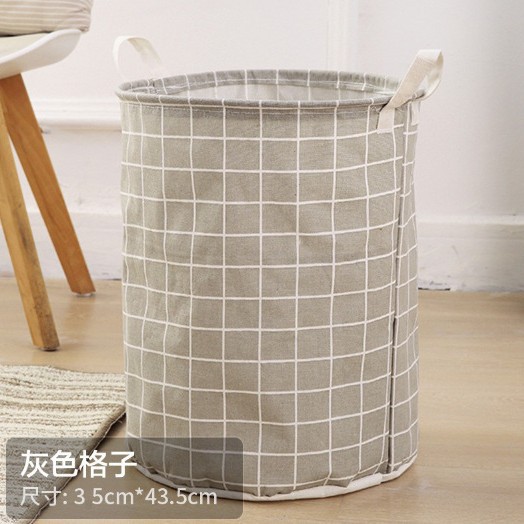 Cesto para ropa sucia plegable simple escandinavo, cesta de almacenamiento de tela resistente al moho y al desgaste, baño, dormitorio, cubo para ropa sucia de algodón y lino de doble propósito