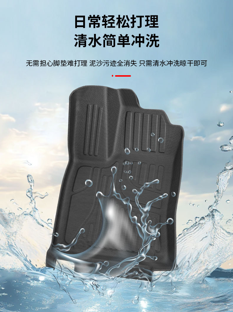 Suitable for Byd Seagull Car Floor Mats, Full Coverage for 25 Car Models, Original Car Color, Double-Layer Tpe Floor Mats Wholesale