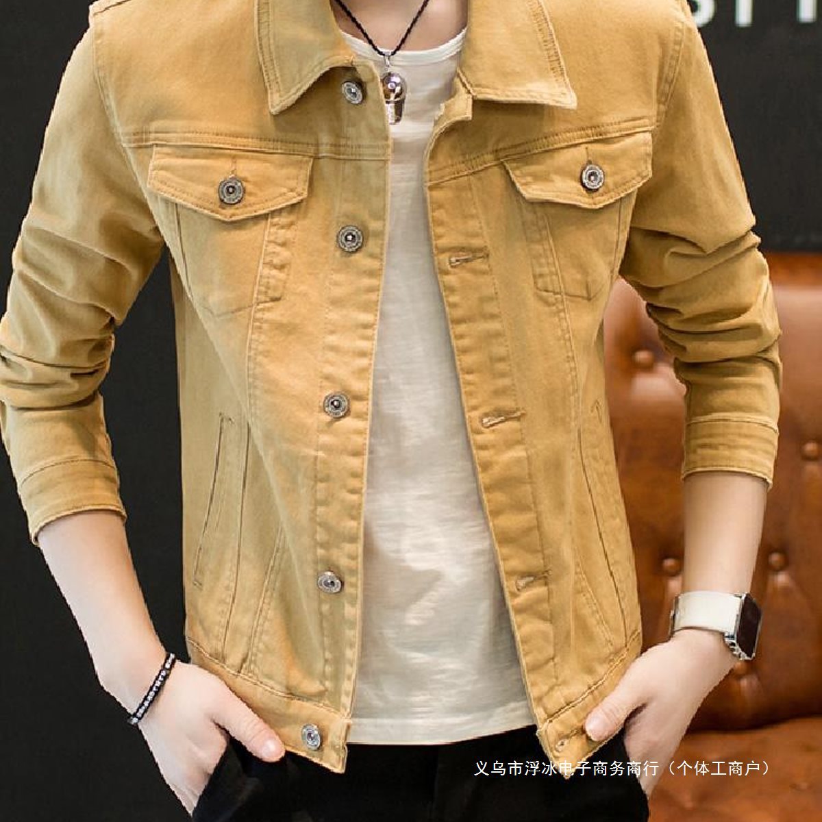 Men's Denim Jacket Spring and Autumn 2025 New Korean Style Trendy Stylish Top Men's Spring Work Jacket