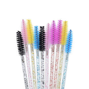 Disposable Crystal Rod Eyelash Brush Nylon Hair Makeup Brush Grafting Eyelash Eyelash Roll Eyebrow Comb Makeup Brush Lip Gloss Stick