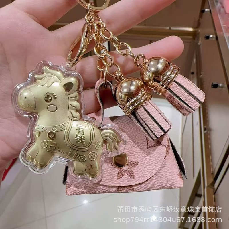 足金999好运福袋包治百病手机挂件含金20mg钥匙扣迷你耳机口红包|undefined