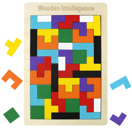 Factory direct sales wooden Tetris children's educational toys early education boys and girls 3-6 years old puzzle pieces