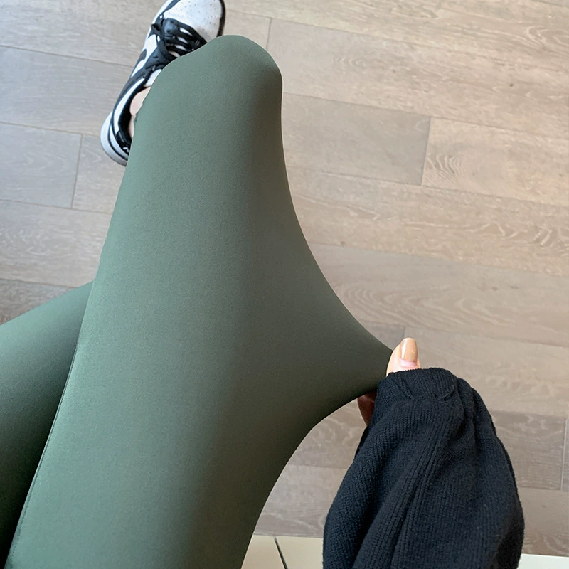 Ge Lai Xiu Sharkskin High-Waist Trousers - Autumn Leggings with Waist Belt, New Collection, Slim Fit