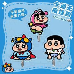 卡通蜡笔小新挂钩可爱强力粘胶贴免打孔贴钩无痕承重钩子学生宿舍