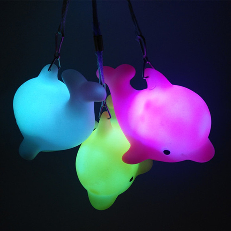 Cordón luminoso luz nocturna colorido flash colgante marino animal delfín estrella de mar pulpo calabaza luz nocturna mercado al por mayor
