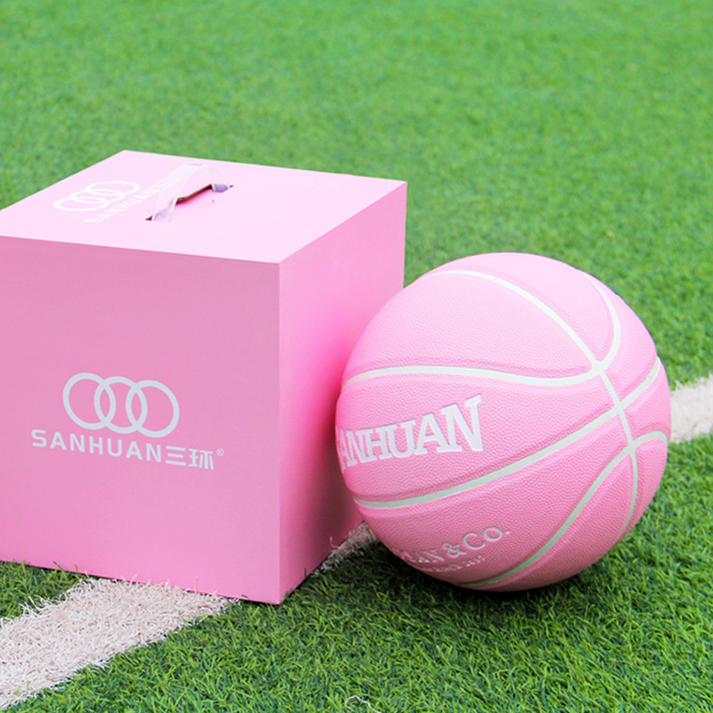 Three Ring New Pink Girls No. 4567 Basketball Indoor and Outdoor Competition Training Engraving Moisture Absorbent Pu Basketball Wholesale Three Ring New Pink Girls No. 4567 Basketball Indoor and Outdoor Competition Training Engraving Moisture Absorbent Pu Basketball Wholesale