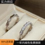 代发光面满钻18k对戒