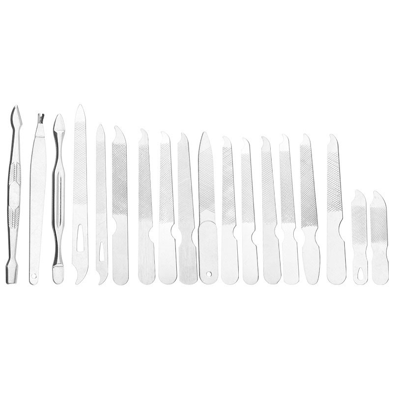 Nail File Stainless Steel Grinding Strip Double-sided Nail Trimping File Nail Grinding File Knife Nail Polishing Strip