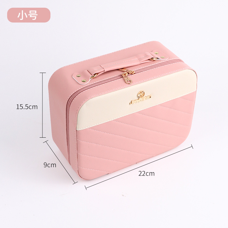 OEM OBM cajas de maquillaje femeninas de gran capacidad PU caja de almacenamiento impermeable maleta de gran capacidad tamaño personalizado LOGO