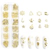 Jewelry, Christmas nail decoration, suitable for import, 12 cells, with snowflakes, wholesale