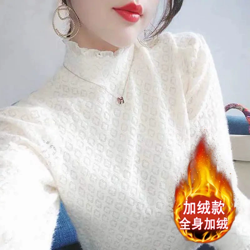 2228 тонкий/бархатный полувысокий воротник