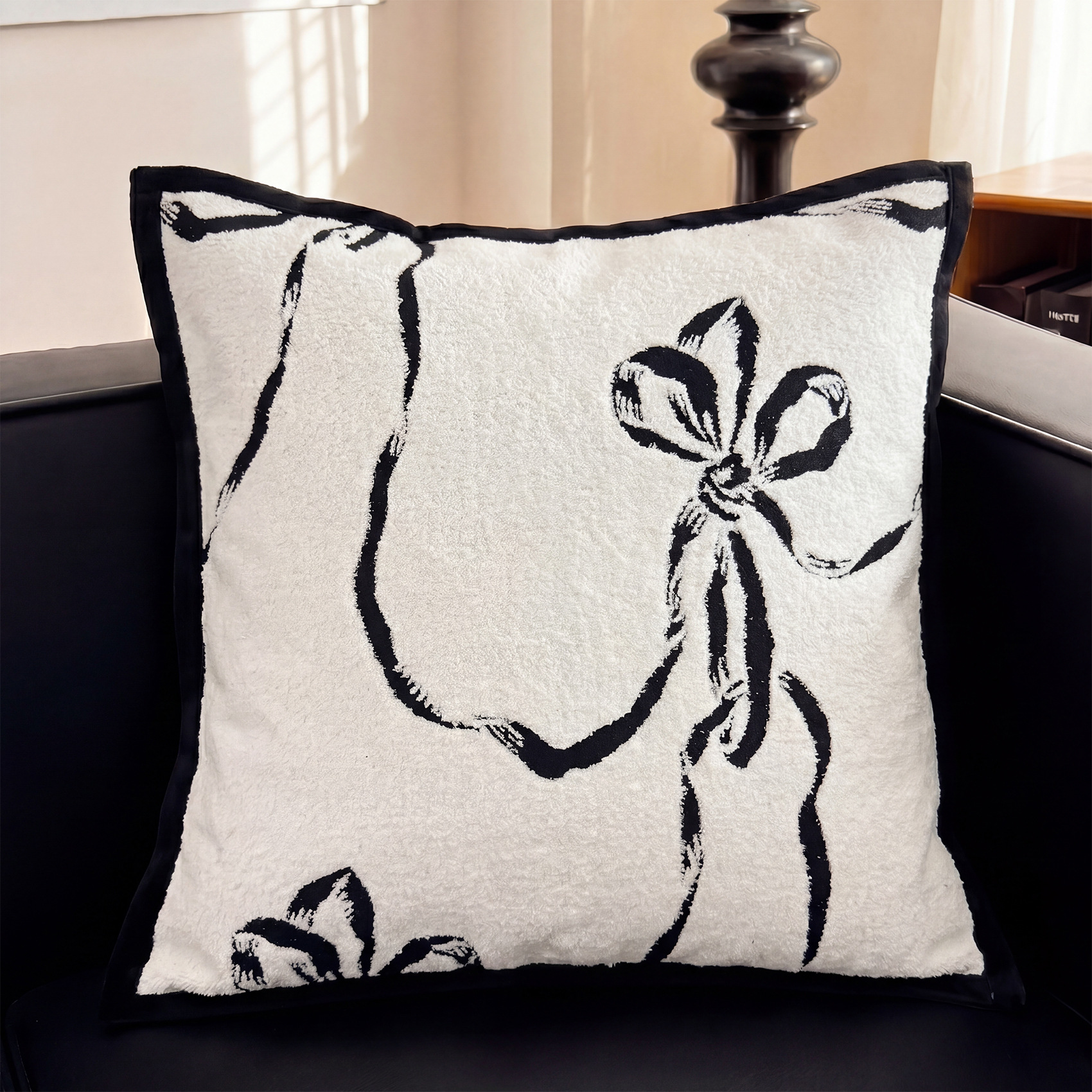 Nórdico de lujo ligero sofá almohada al por mayor almohada de sala de estar inwind jersey jacquard almohada transfronteriza un cabello